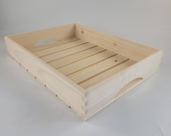 Wooden Large Crate, Wooden crate handmade from pine wood.  Unpainted, 7 cm High