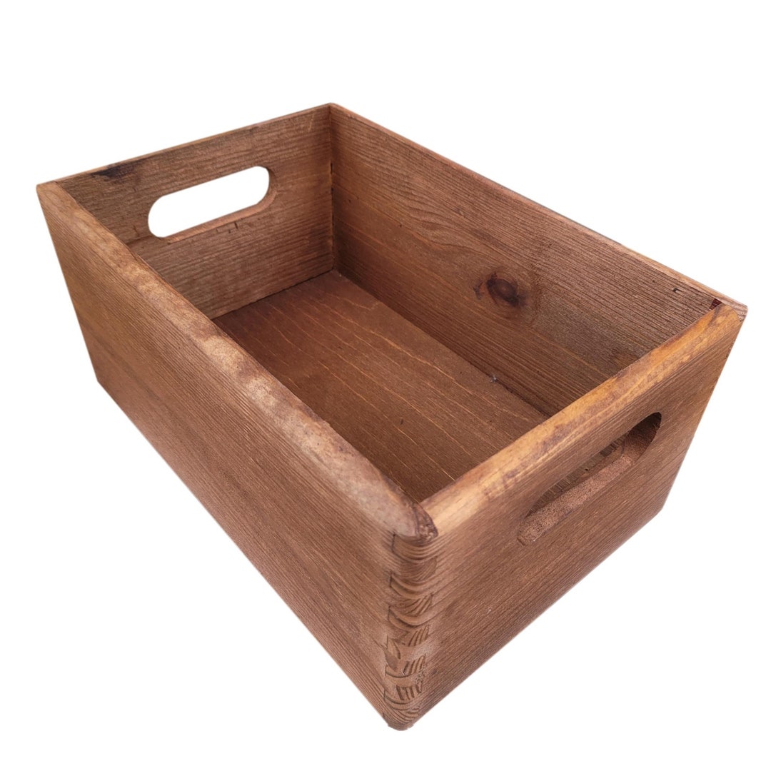 Wooden With Handles. Wooden Organizer, Hand Painted