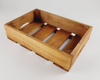 Wooden Crate, Good quality Small Crate made and painted by hand in Brown color
