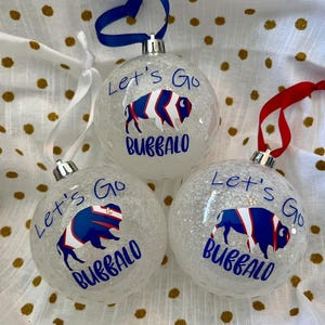 Buffalo Bills “Let’s Go Buffalo” Ornament - Set of Three
