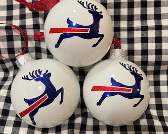 Buffalo Bills Reindeer Ornament - Set of Three