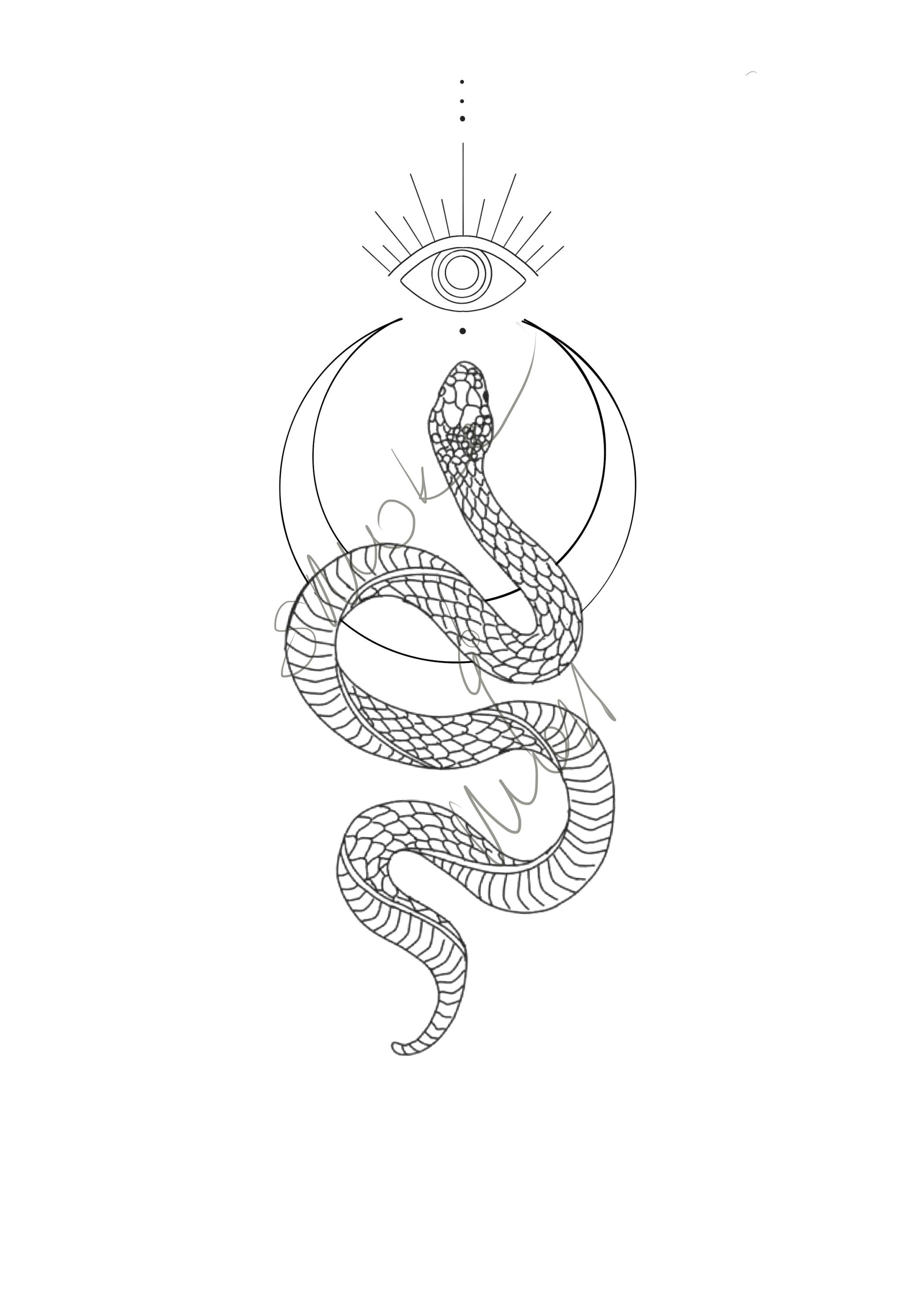 Tip 99+ about snake drawing tattoo super hot - in.daotaonec