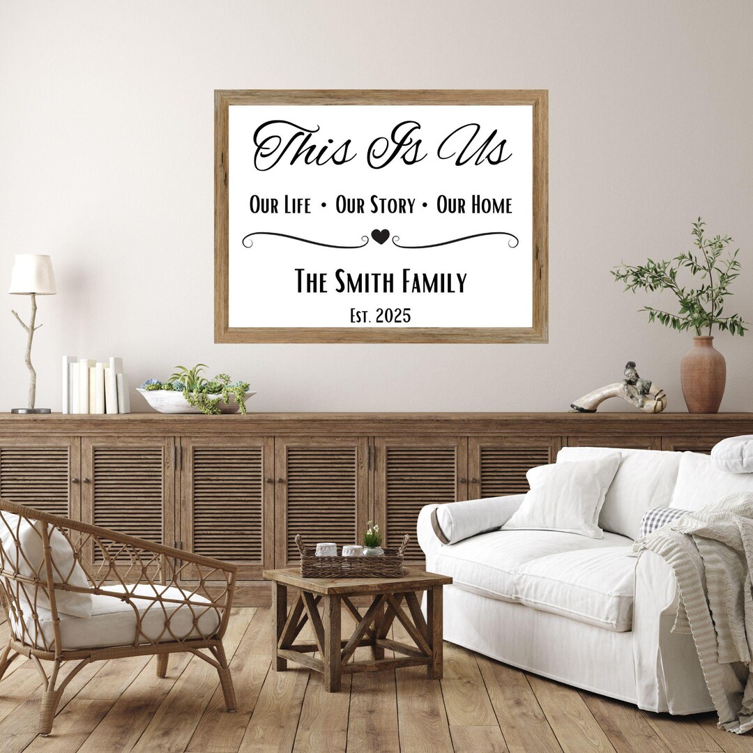 Personalized Family Name Sign: This is Us Wall Art (digital Download ...