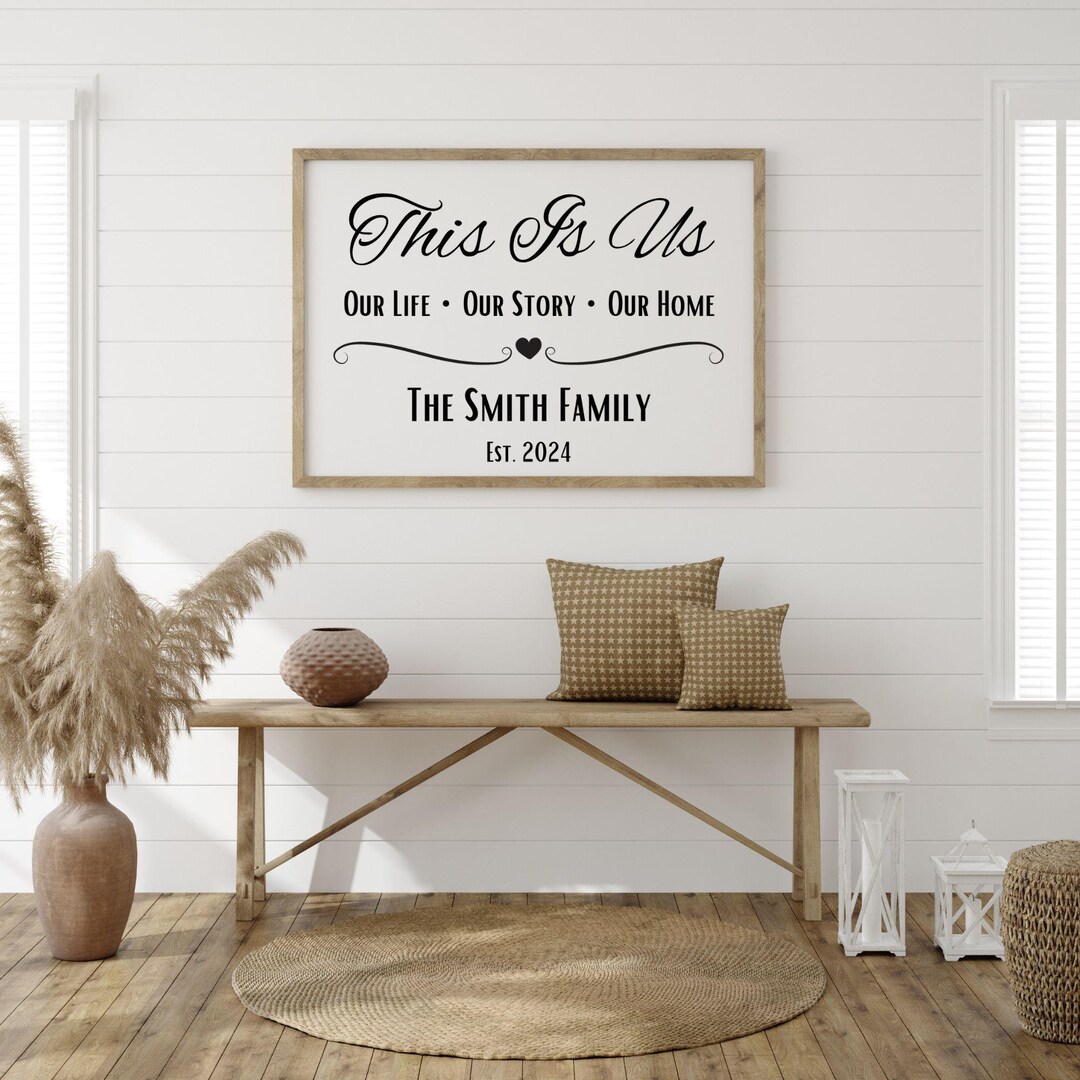 Personalized This is Us Wall Art, Printable Family Name Sign, Custom ...