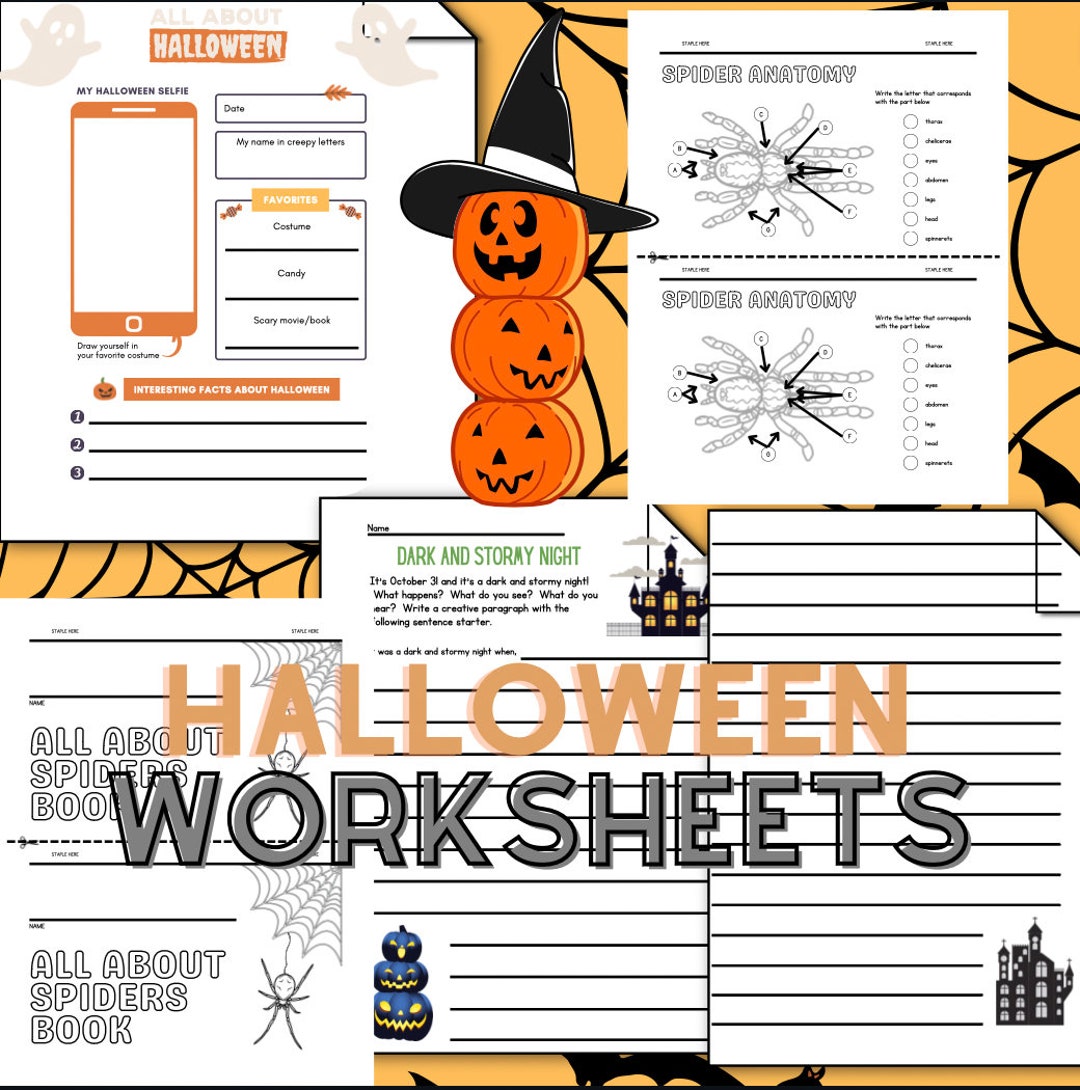 Halloween Worksheets Classroom Halloween Activities Kids Etsy
