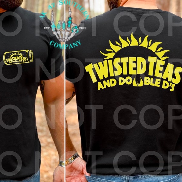 Twisted Teas and Double D’s PNG, digital download, sublimation, transfers, DTF prints