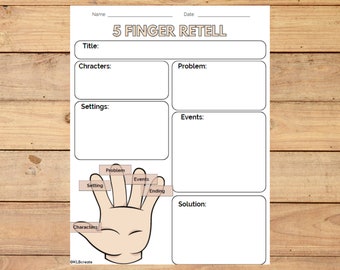 5 Finger Retell - Settings/Characters/Problem/Events/Solution