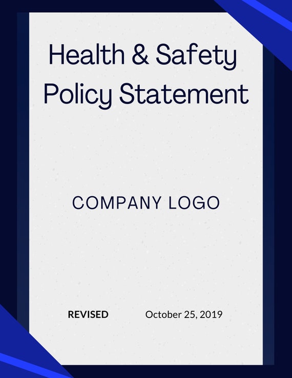 Health & Safety Policy Statementtemplate Etsy UK