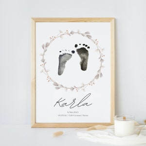 Cartel de nombre personalizable, cartel de nacimiento, regalo para nacimiento, cumpleaños, bautismo, comunión, baby shower, baby shower