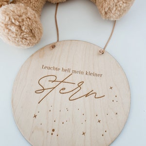 Wooden sign, name plate, door sign personalized with names and dates of birth for star parents and star children
