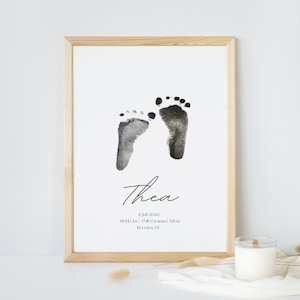 Penguin Baby Footprint Kit Canvas - Memorialize Baby Foot Prints with This  One of a Kind Baby