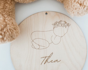 Targhetta in legno personalizzabile, poster nascita, regalo per nascita, compleanno, battesimo, comunione, baby shower, baby shower