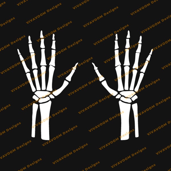 Skeleton Hands Oven Mitt Halloween Design SVG / Design SVG Halloween de mains en squelette pour mitaines de four ou décor maison