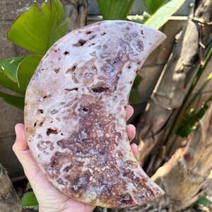 AAA Brazilian Pink Amethyst Quartz Crystal Druzy Moon