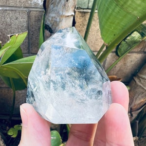 Top Quality Blue Tara Quartz Crystal Freeform with a Rainbow!