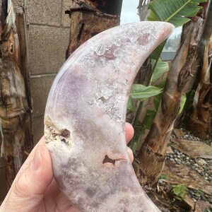 Brazilian Pink Amethyst Quartz Crystal druzy Moon. pink, Red, Purple