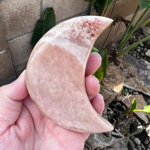 Brazilian Pink Amethyst Crystal  Druzy Small Moon Pink & White