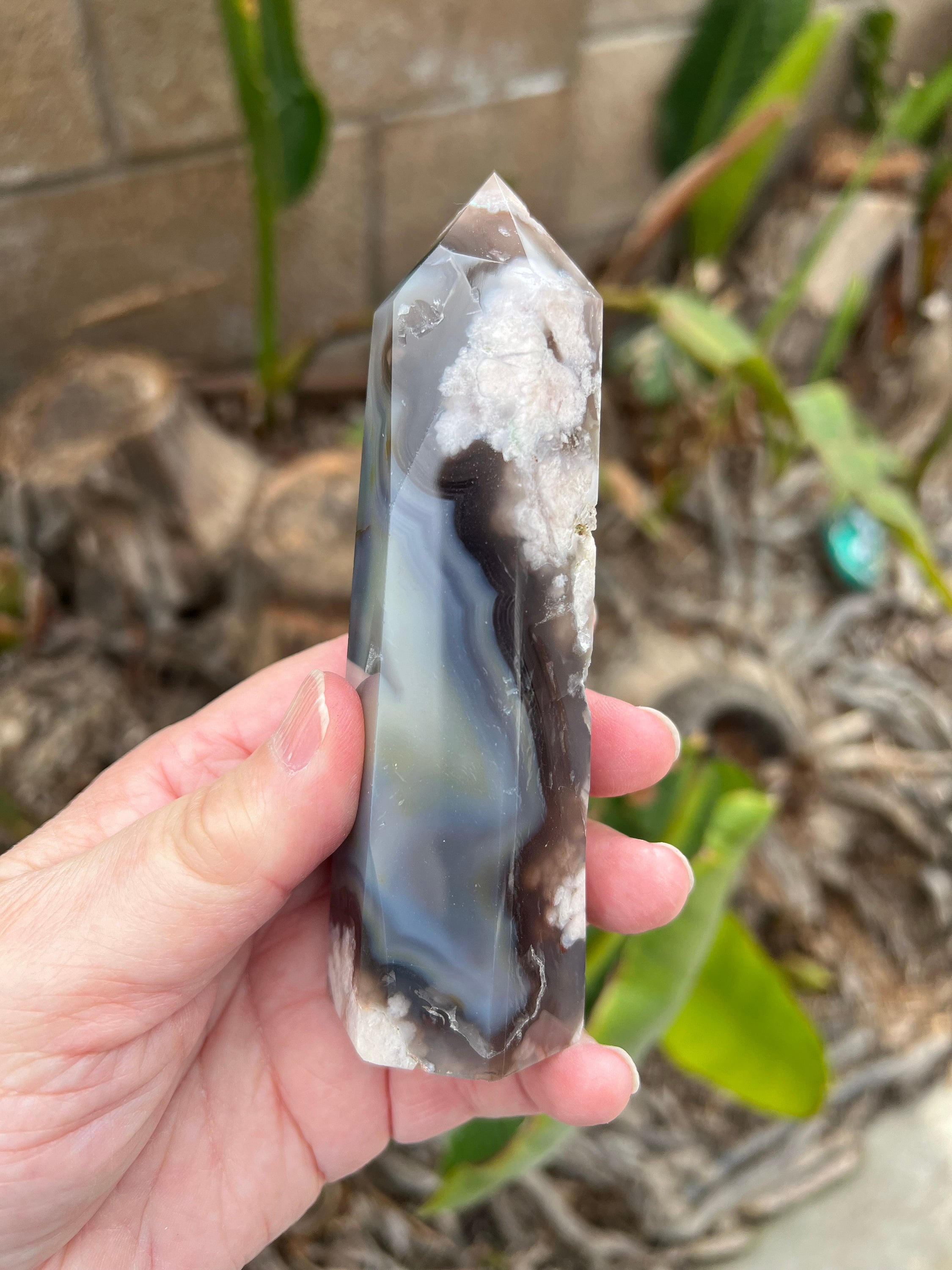 黒花瑪瑙水晶タワーの美しい色彩 - Etsy 日本