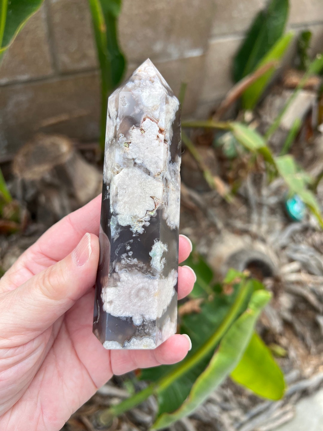 黒花瑪瑙水晶塔の美しい色彩 - Etsy 日本