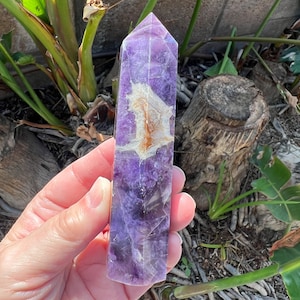 Amethyst Chevron Amethyst Crystal Tower Point