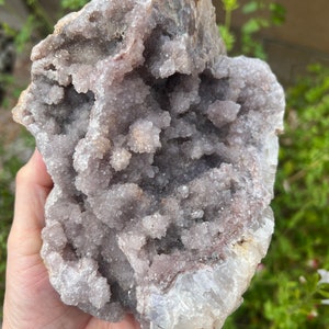Brazilian Purple Amethyst Quartz Crystal Druzy Slab Free Form