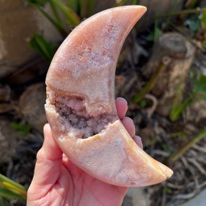 Brazilian Pink Amethyst, Purple Amethyst, Quartz Crystal sugar druzy Moon