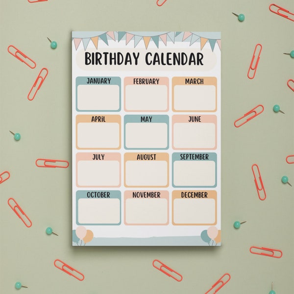 Class Birthday Celebrants, Classroom Birthday Poster, Birthday Calendar, Classroom Birthdays, Birthday Poster, Student Birthdays