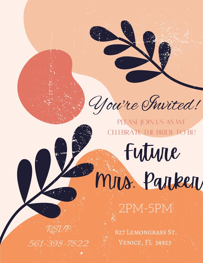 Wedding Bridal Party Invitation Customizable Wedding Party Etsy