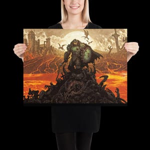 DOOM: The Dark Ages Premium Conqueror Landschaft Anpassbares Poster Wandkunst Druck