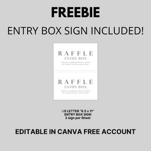 Editable Diaper Raffle Tickets Template for Baby Shower Minimalist | Printable Baby Shower Raffle | Baby Shower Raffle Station