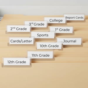 Memory Box Starter Kit | File Cover Pages, Tabs & Box Label | Editable Milestone Pages | Baby Keepsake File Box | School Year Questionnaire