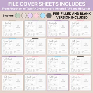 Memory Box Starter Kit | File Cover Pages, Tabs & Box Label | Editable Milestone Pages | Baby Keepsake File Box | School Year Questionnaire