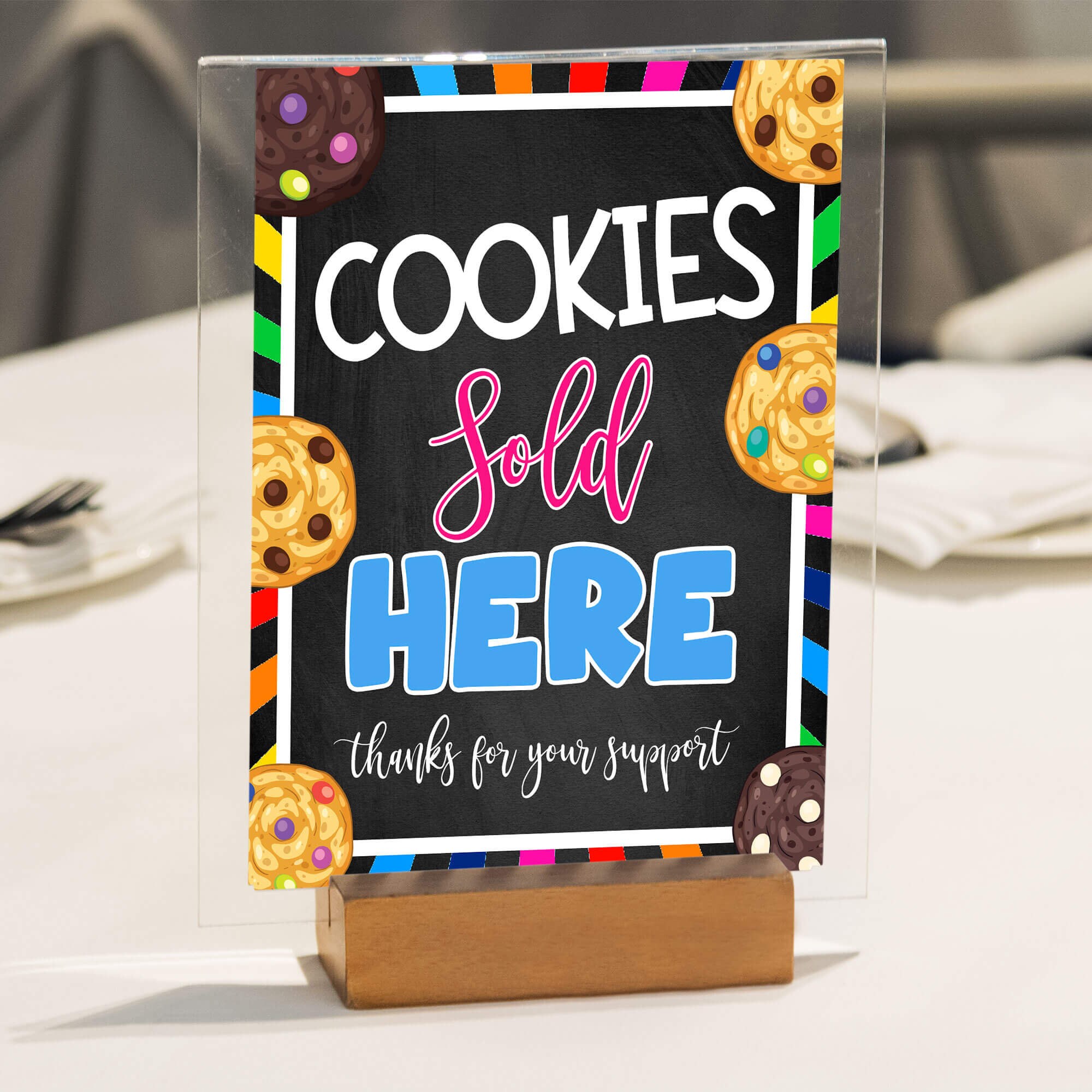 PDF Cookie Booth Sign Bundle Set, We Accept Payments Sign Cash, Credit ...