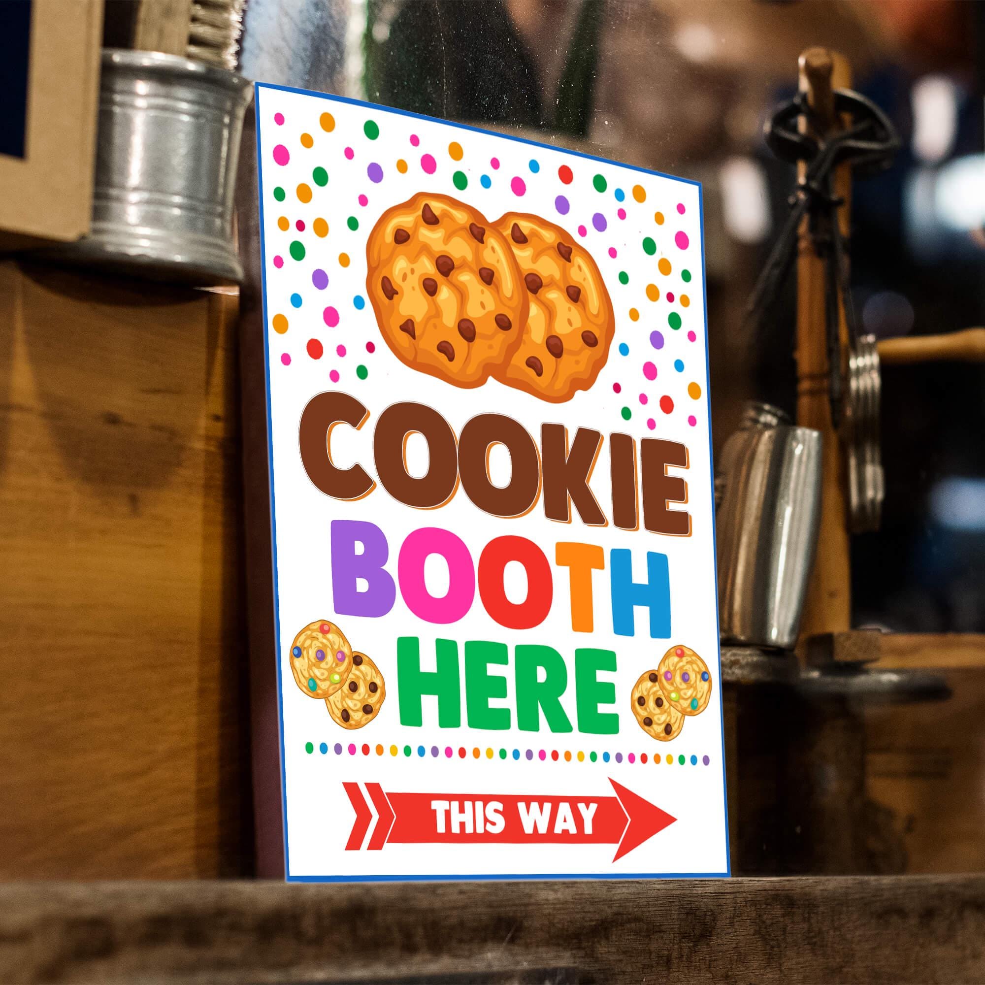 Printable Cookies Booth Here, Cookie Sale, Cookie Booth Sign, Cookies ...