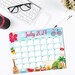 July 2024 Summer Calendar, Printable Cute Beach Summer Vibe Calendar ...