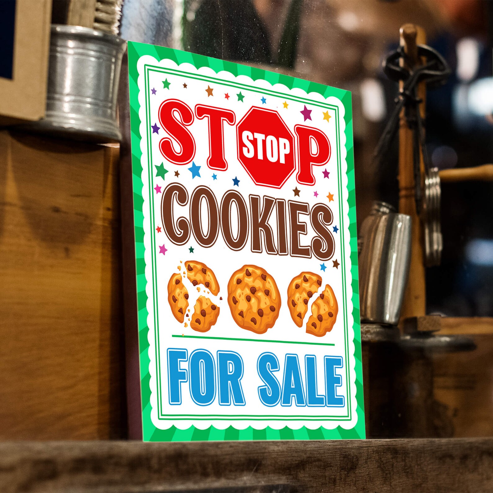 Printable Stop Cookies for Sale Cookie Booth Sign, Cookie Drop Banner ...