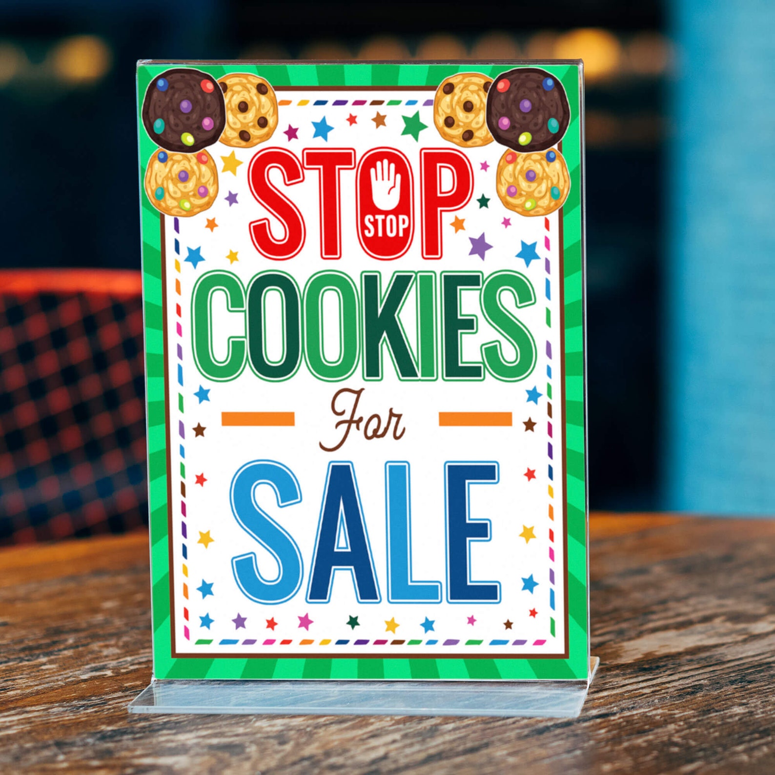 PDF Stop Cookies for Sale Cookie Booth Sign, Cookie Booth Poster ...