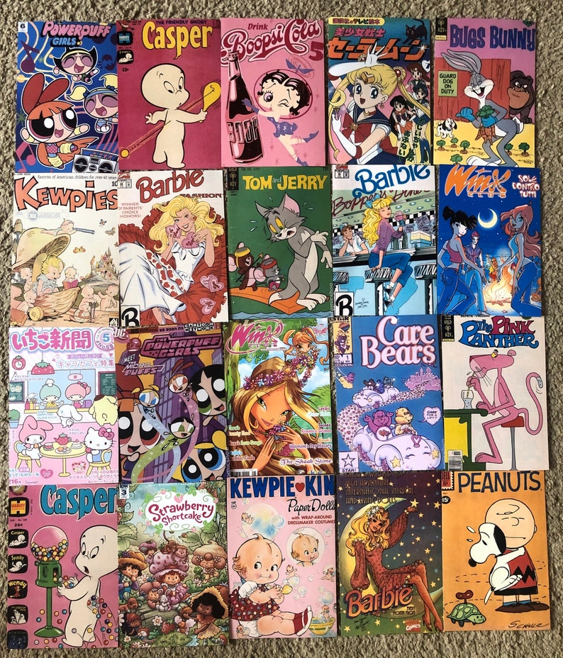 Retro Vintage Cartoon Wall Collage Kit 20 Physical Prints Etsy