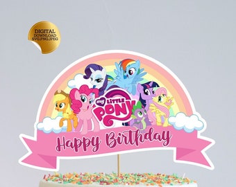 and My Little Pony Cake and 12 Cake Topper - Etsy Norway