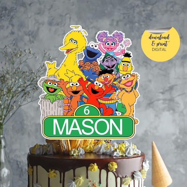 Custom Street Monster Theme Cake/12 Cup Cake  Toppers Party Decor Decorations DIGITAL DOWNLOAD Printable  Any Name Any Age