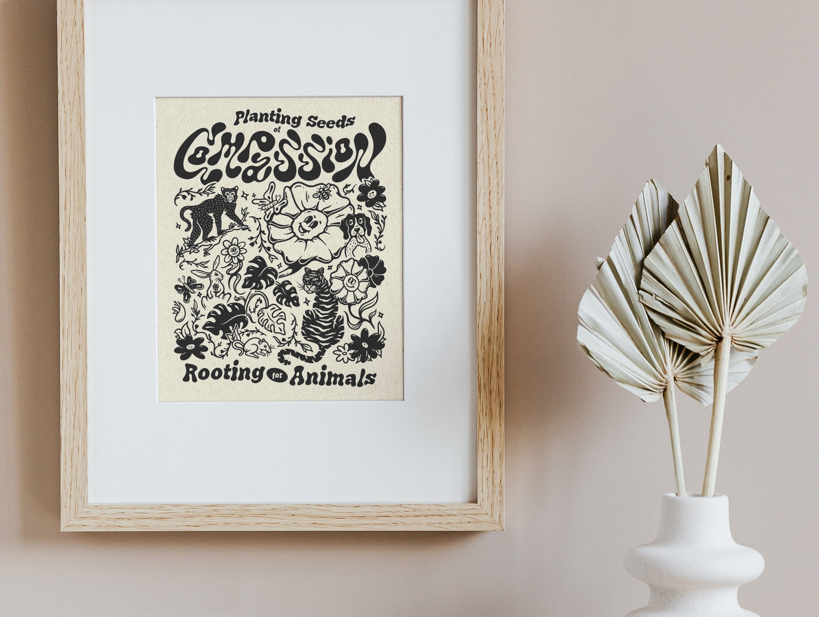Planting Seeds of Compassion Printable Wall Art, Animal Decor, Animal ...
