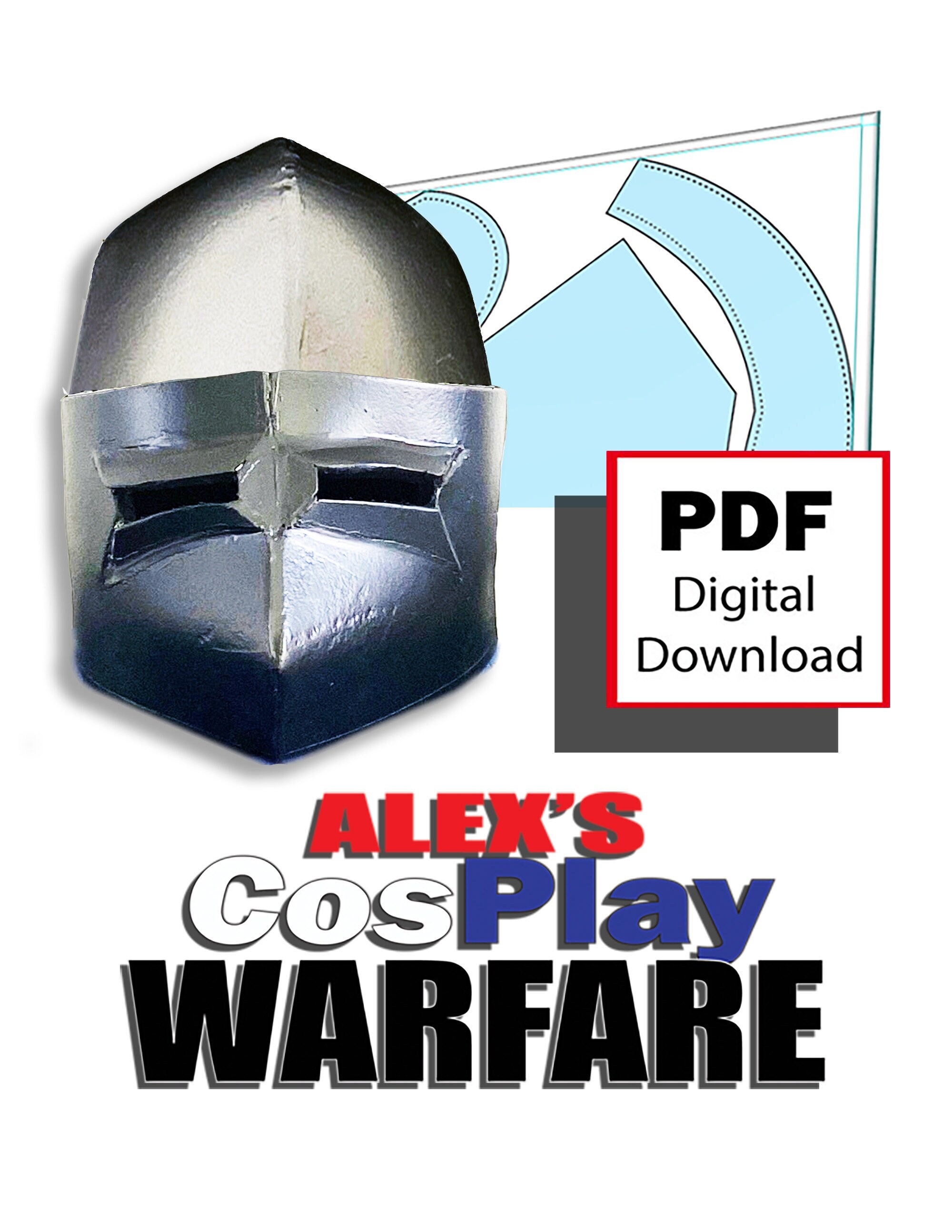 EVA Foam – Medieval Knight Helmet – Template - Alex's Cosplay Warfare ...