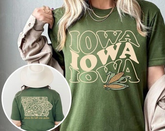 Iowa State Shirts, Travel Gifts, Made in Iowa, Home Tee, Midwest is best, crop top, Farm Girl, Corn fed tee, Farm Life Shirt, harvest season