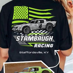 Chemise de course sur piste personnalisée – T-shirt de l'équipe Pit Crew et de l'équipe de karting – Chemise de l'équipe de course de BMX – Chemise personnalisée unisexe pour le jour de la course image 1