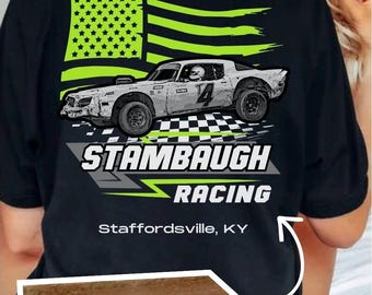 Custom Dirt Track Racing Shirt – Pit Crew & Go Kart Team Tee – BMX Race Team Shirt – Personalized Unisex Race Day Shirt