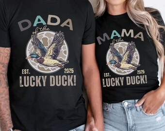 ONE Lucky Duck Birthday Party Tee, Mama Duck Shirt, Mommy and Me, family Matching, Wild First Bday, 1st Birthday hunting theme, birthday boy