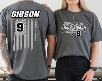 Custom Racing Pit Crew T-shirt, Personalized Unisex Race Tee, Go Kart BMX Team Shirt, Gifts for Racing Fans, Dirt Track Season Shirt
