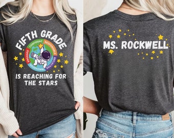 Personalized teacher space shirts custom teacher team tshirts outer space theme back to school educator shirt grade subject level team shirt
