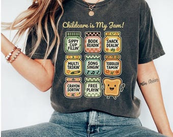 Daycare is my jam shirt, retro Daycare teacher Gift, Cute Daycare Staff Crew, Childcare Provider Shirt, I speak toddler tshirt, daycare tour