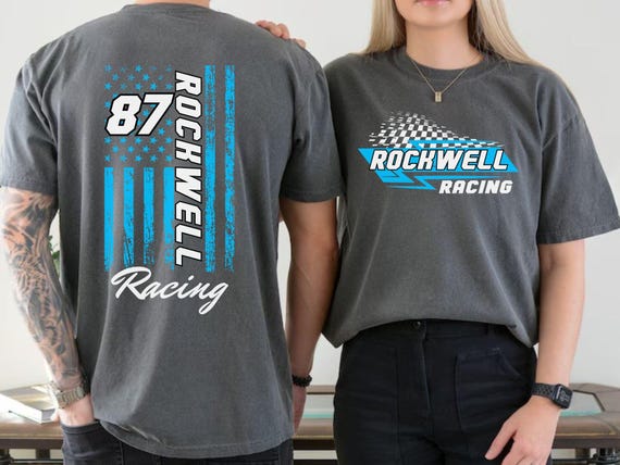 Dirt Track Racing Shirt, Custom Pit Crew Name Tee, Personalized BMX Go Kart Unisex Race Shirt
